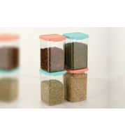 Food Storage Container Premium Plastic - Airtight Leakproof Lid Stackable Design, Fridge Freezer Safe BPA Free for Dry Fruits Spices Grains, Multi Size Kitchen Pantry Organizer UAE B2B Bulk Pack 